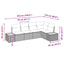 Havesofa Sæt 5 stk. Beige Poly rattan