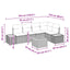 Havesofa Sæt 6 stk. Beige Poly rattan
