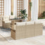 Havesofa Sæt 6 stk. Beige polyrattan