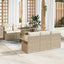 Havesofa Sæt 7 stk. Beige polyrattan