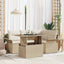 Havesofa Sæt 5 stk. Beige polyrattan