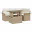 Havesofa Sæt 5 stk. Beige polyrattan