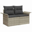 Havesofa Sæt 7 stk. Lysegrå polyrattan