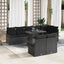 Havesofa Sæt 9 stk. Sort Poly rattan