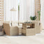 Havesofa Sæt 7 stk. Beige og creme polyrattan