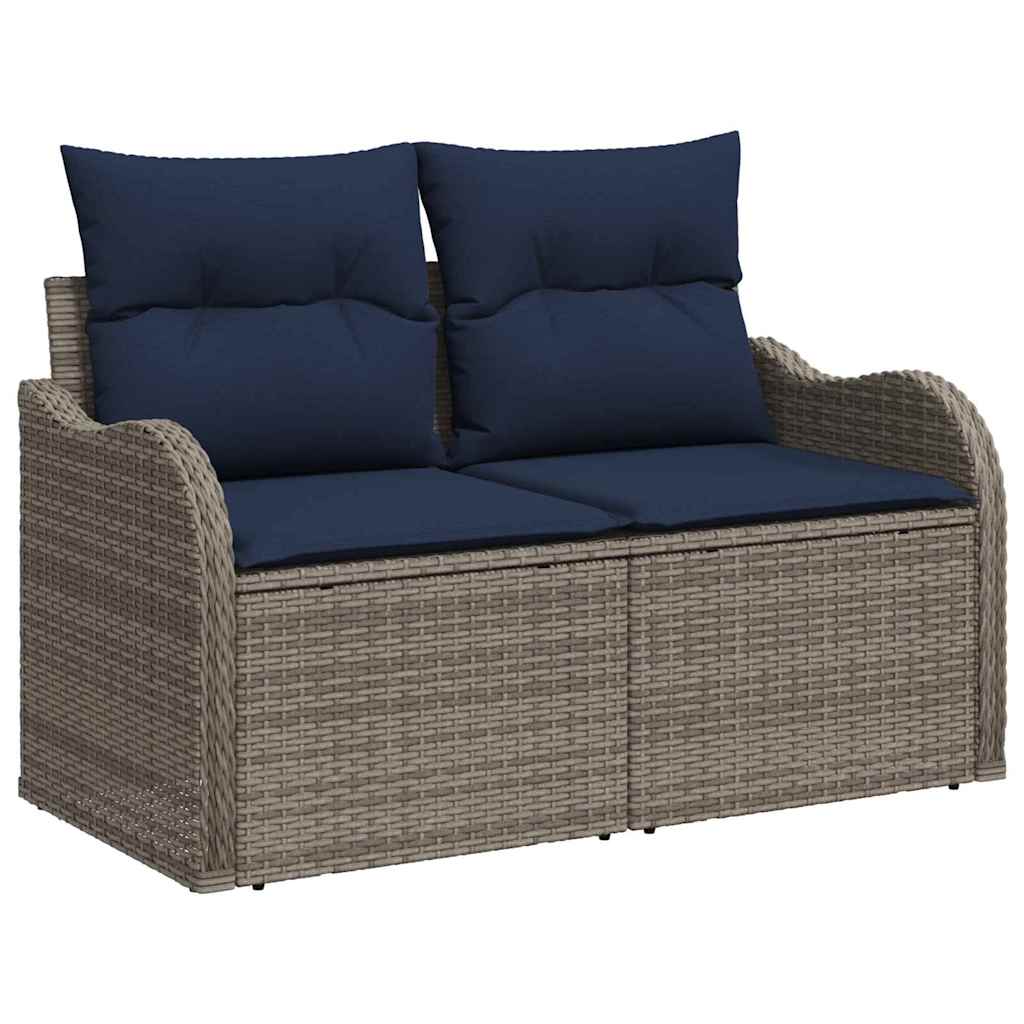 Havesofa Sæt 7 stk. Grå polyrattan