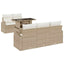 Havesofa Sæt 6 stk. Beige polyrattan