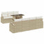 Havesofa Sæt 8 stk. Beige Poly rattan
