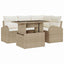 Havesofa Sæt 5 stk. Beige polyrattan