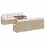 Havesofa Sæt med pude 7 pcs Beige og creme polyrattan
