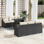 Havesofa Sæt 7 pcs Sort og cremefarvet 100 x 55 x 73 cm