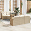 Havesofa Sæt med opbevaring 7 pcs Beige og creme polyrattan