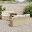 Havesofa Sæt med opbevaring 7 pcs Beige og creme polyrattan