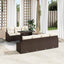 Havesofa Sæt med pude 8 pcs Brun og Creme polyrattan