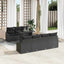 Havesofa Sæt med pude 8 pcs Sort polyrattan