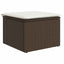 Havesofa Sæt med pude 8 pcs Brun og Creme polyrattan