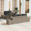 Sofa Sæt 6 stk. Grå polyrattan