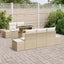 Sofa Sæt med pude 6 pcs Beige og creme polyrattan
