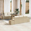 Sofa Sæt med pude 7 pcs Beige og creme polyrattan
