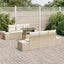 Sofa Sæt med pude 7 pcs Beige og creme polyrattan