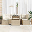 Sofa Sæt med pude 7 pcs Beige og creme polyrattan