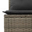Havesofa Sæt med pude 9 pcs Grå polyrattan