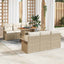 Havesofa Sæt med pude 7 pcs beige og cremefarvet