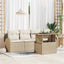 Havesofa Sæt 5 pcs beige og cremefarvet