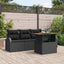 Havesofa Sæt 5 pcs Sort