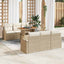 Havesofa Sæt med pude 7 pcs beige og cremefarvet