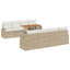 Havesofa Sæt med pude 7 pcs Beige og creme