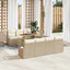 Havesofa Sæt med pude med pude 8 pcs Beige og creme