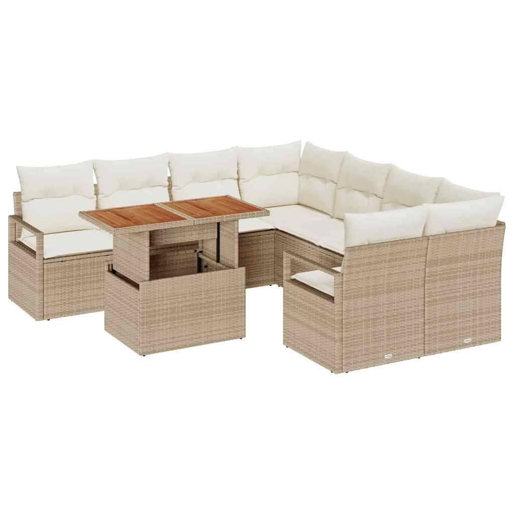 Have Spisebordssæt med pude 9 pcs Beige og creme