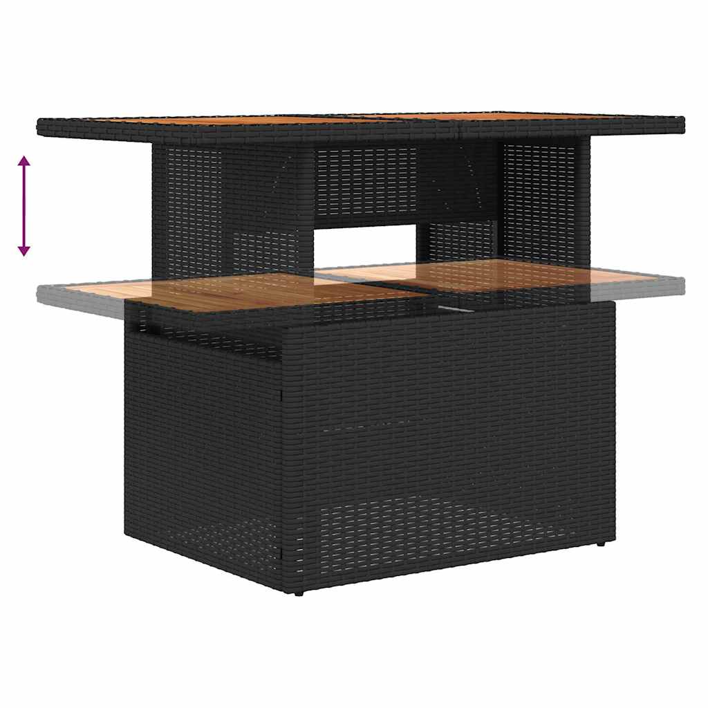 Have Spisebordssæt med pude 6 pcs Sort og Cream