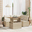 Havesofa Sæt 5 stk. 4-Antal sæder Beige og creme