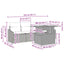 Havesofa Sæt 5 stk. Beige Poly rattan