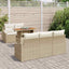 Havesofa Sæt 6 stk. Beige og creme