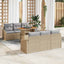 Havesofa Sæt med pude med pude 7 pcs Beige og grå