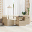 Havesofa Sæt 7 stk. Beige og creme