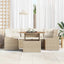 Havesofa Sæt 7 stk. Beige og creme