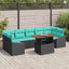 Have Spisebordssæt med pude 8 pcs Sort og Teal