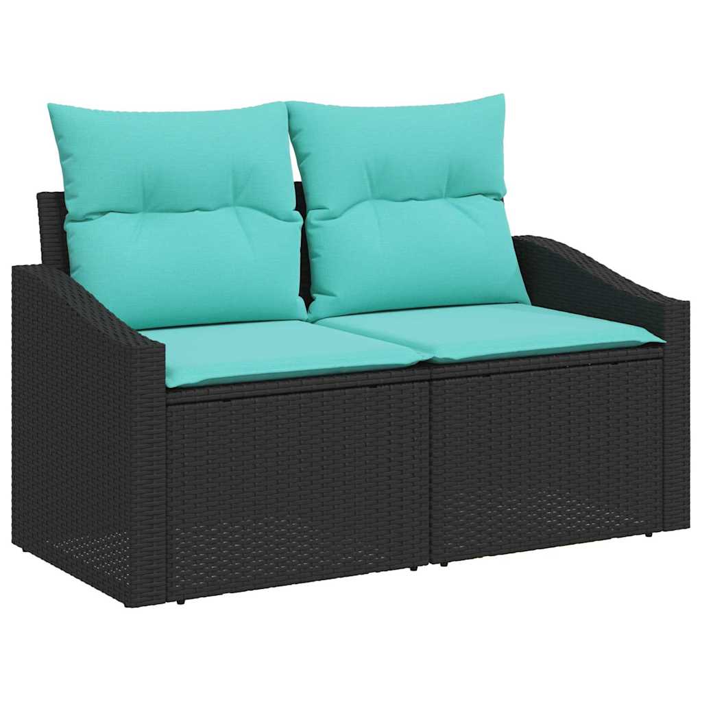 Have Spisebordssæt med pude 8 pcs Sort og Teal