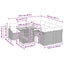 Have Spisebordssæt med pude 9 pcs Grå og Brun