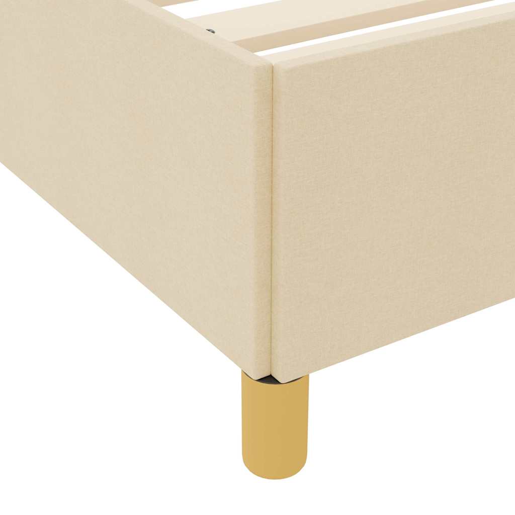 Sengestel Creme 90 x 200 cm Stof