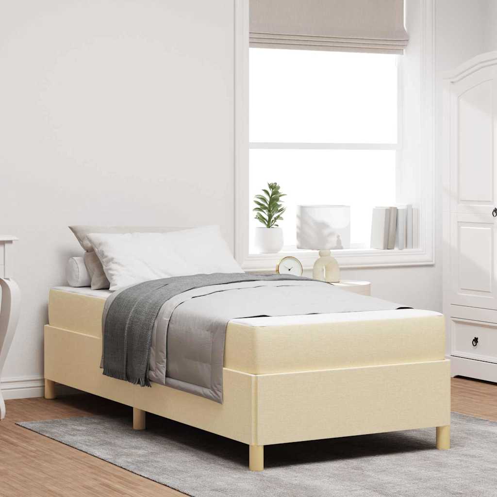 Sengestel Creme 90 x 200 cm Stof