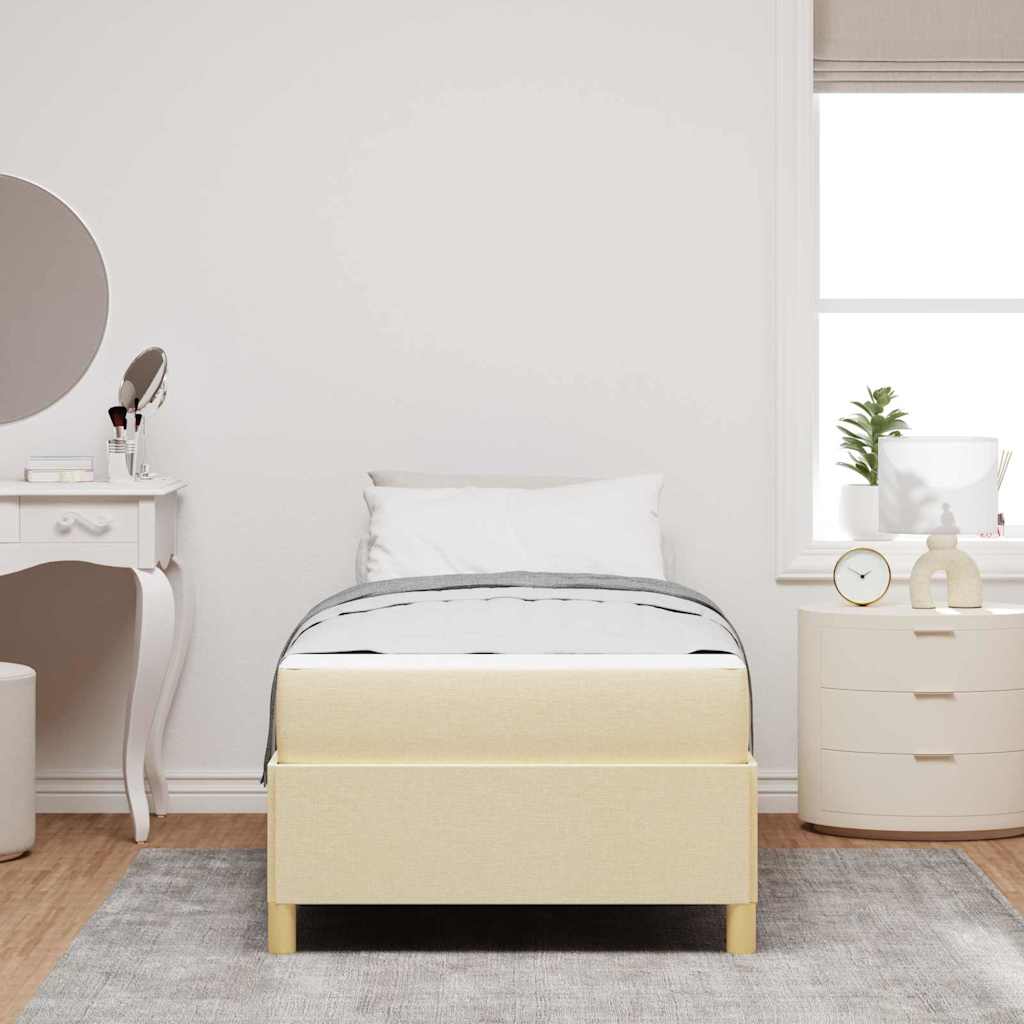 Sengestel Creme 90 x 200 cm Stof