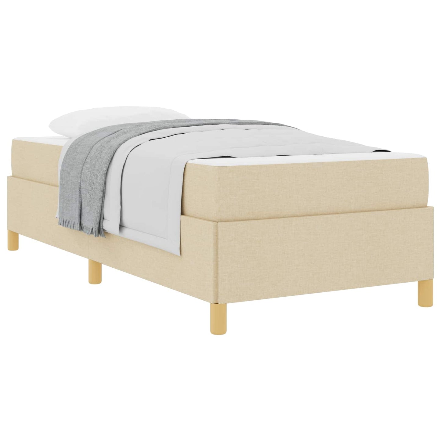 Sengestel Creme 90 x 200 cm Stof