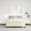 Sengestel med madras Creme 160 x 200 cm Stof