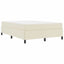 Sengestel med madras Creme 160 x 200 cm Stof