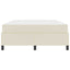 Sengestel med madras Creme 160 x 200 cm Stof